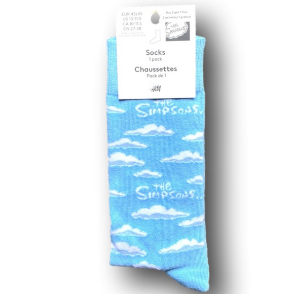 3/$20 The Simpsons Logo Funny Novelty Crew Socks - Brand New - Picture 1 of 4